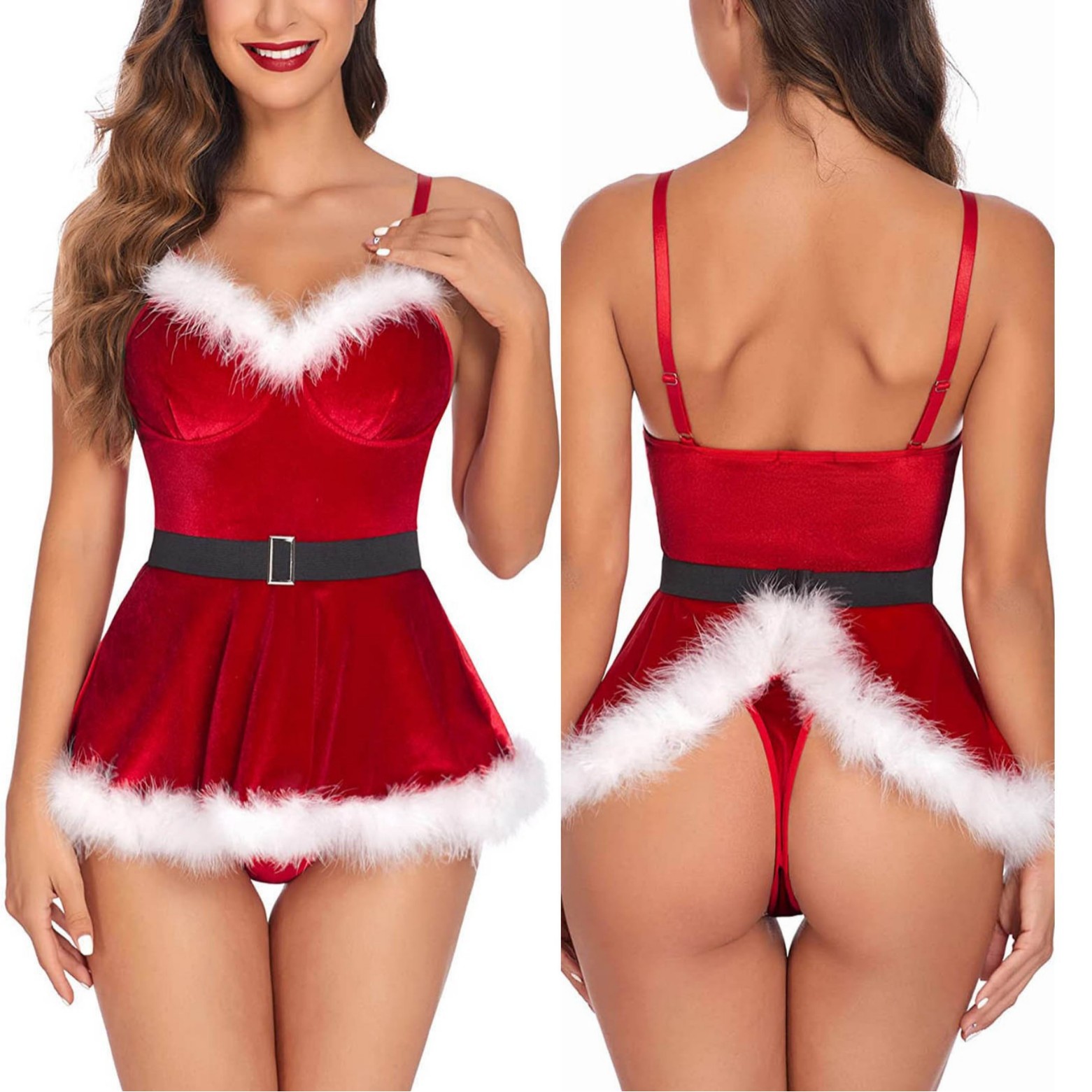 Ethnic Outfit - Women's Sexy Nightgown Santa Claus Cosplay
