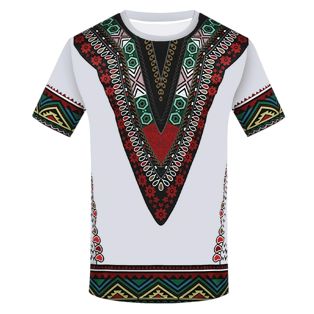 Dashiki Shirt Men - Men's African Dashiki Tribal Print T-Shirt