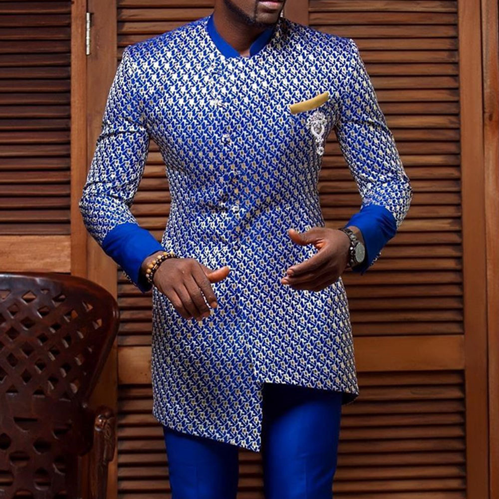 Dashiki Shirt Men - Quốc Gia Phong Cách Trẻ Đứng