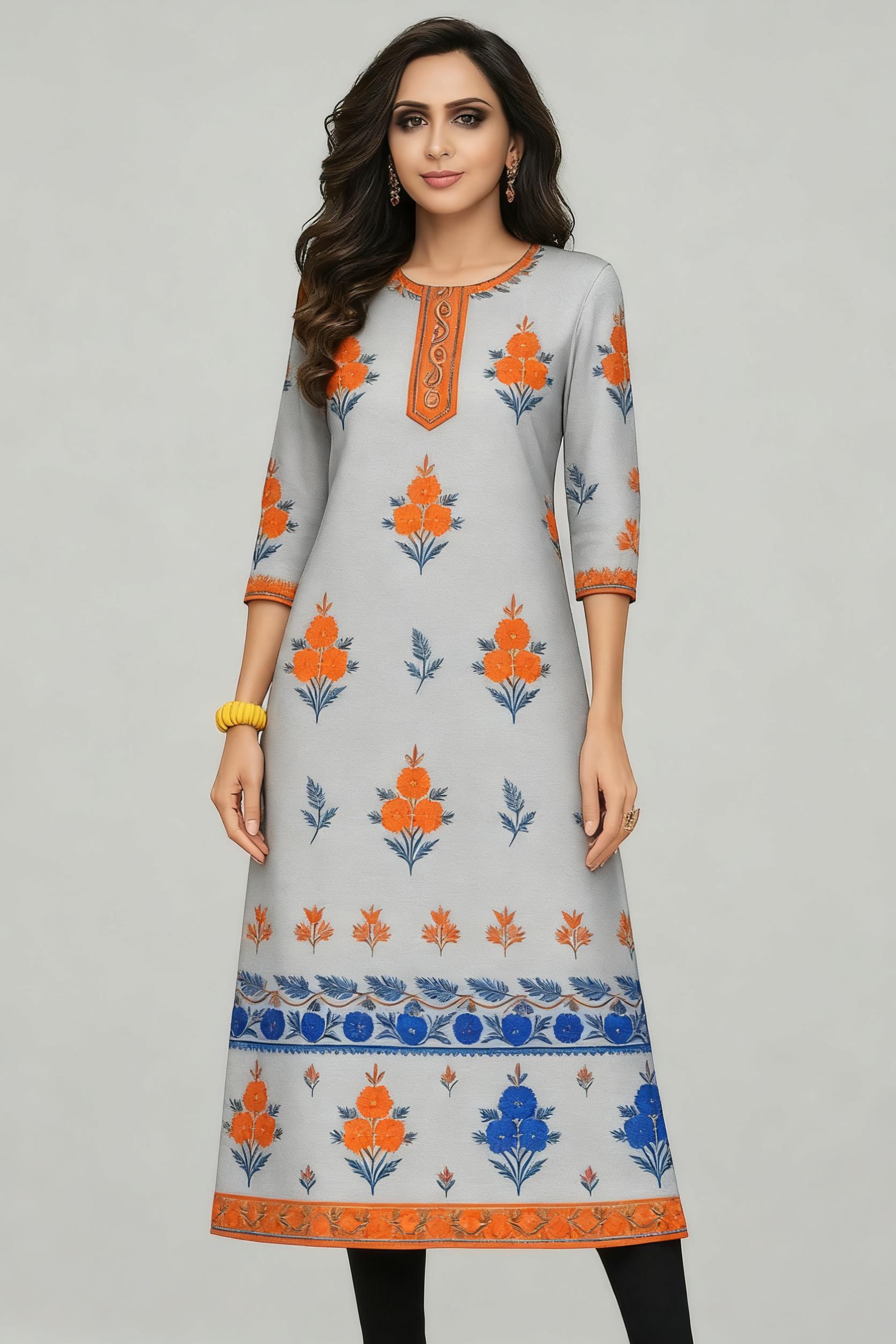 Muslim Kurt Flowers Women's Fa - đánh giá và giá Ethnic Fashion Kurtis