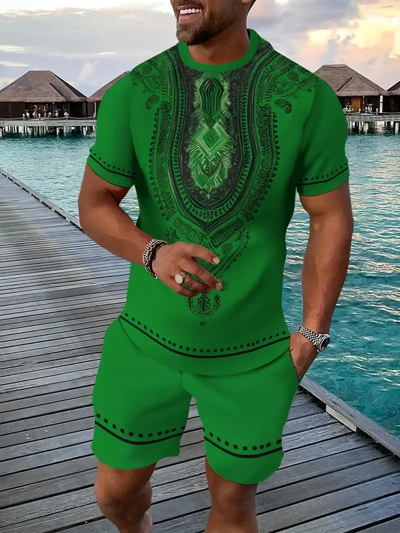 Vintage Men's T-shirts Shorts  - đánh giá và giá Ethnic Outfit