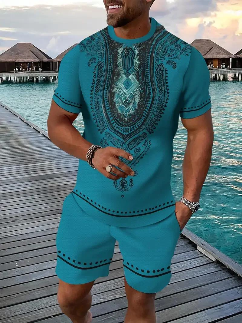 Vintage Men's T-shirts Shorts  - đánh giá và giá Ethnic Outfit