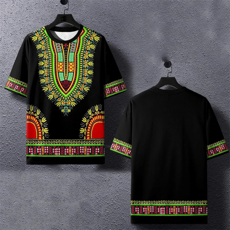 Summer Harajuku 3D Printed Eth - đánh giá và giá Dashiki Shirt Men